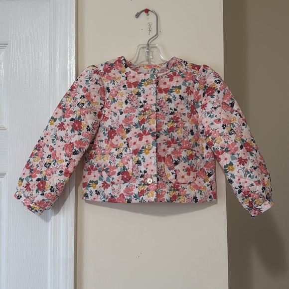 Janie  and Jack quilted floral jacket - Picture 3 of 9